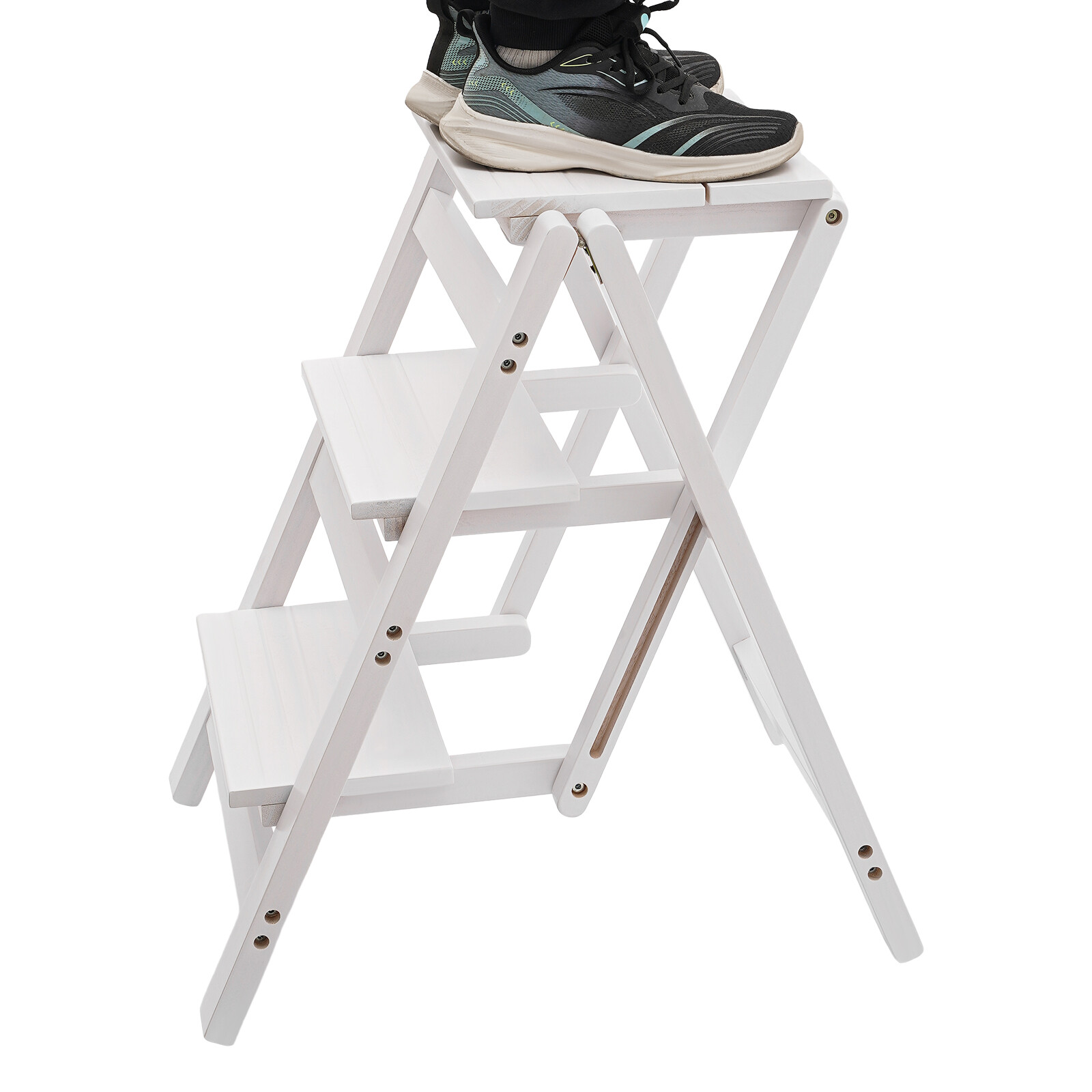 Trapezoidal Step Stool, 3 Step Ladder, Folding Step Stool 22.44*16.33*25.6in