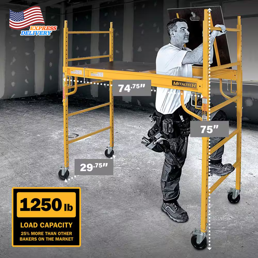 Safeclimb 6 Ft. Baker Scaffold with Platform and Included Trap Door
