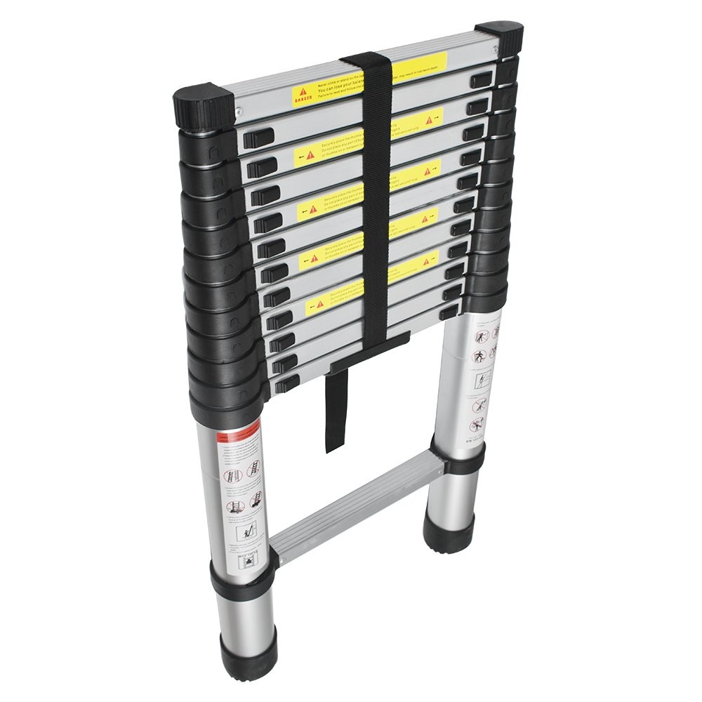 12.5ft Telescopic Step Ladder Aluminum Multi Purpose Extension Ladder Heavy Duty