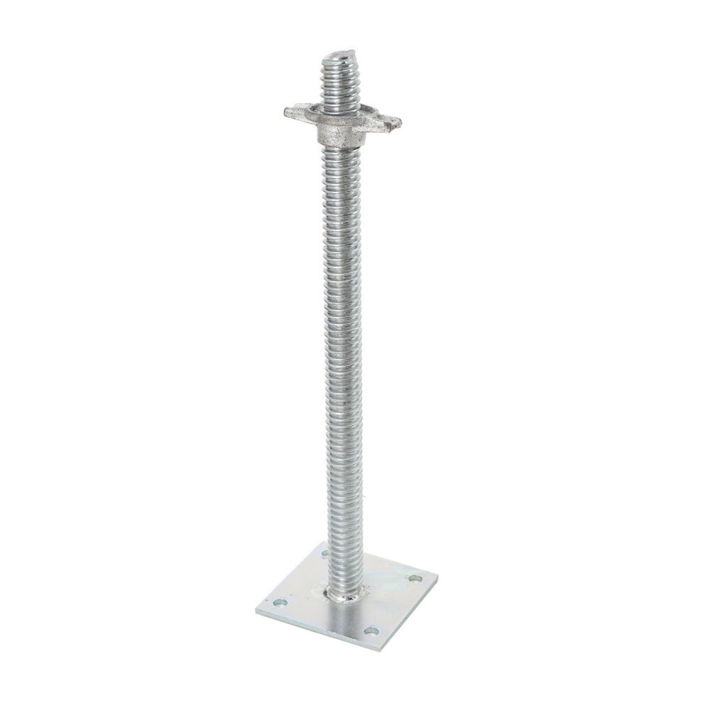 4PCS Scaffolding Leveling Jack with Base Plate 18″ Adjustable Solid Screw Jack