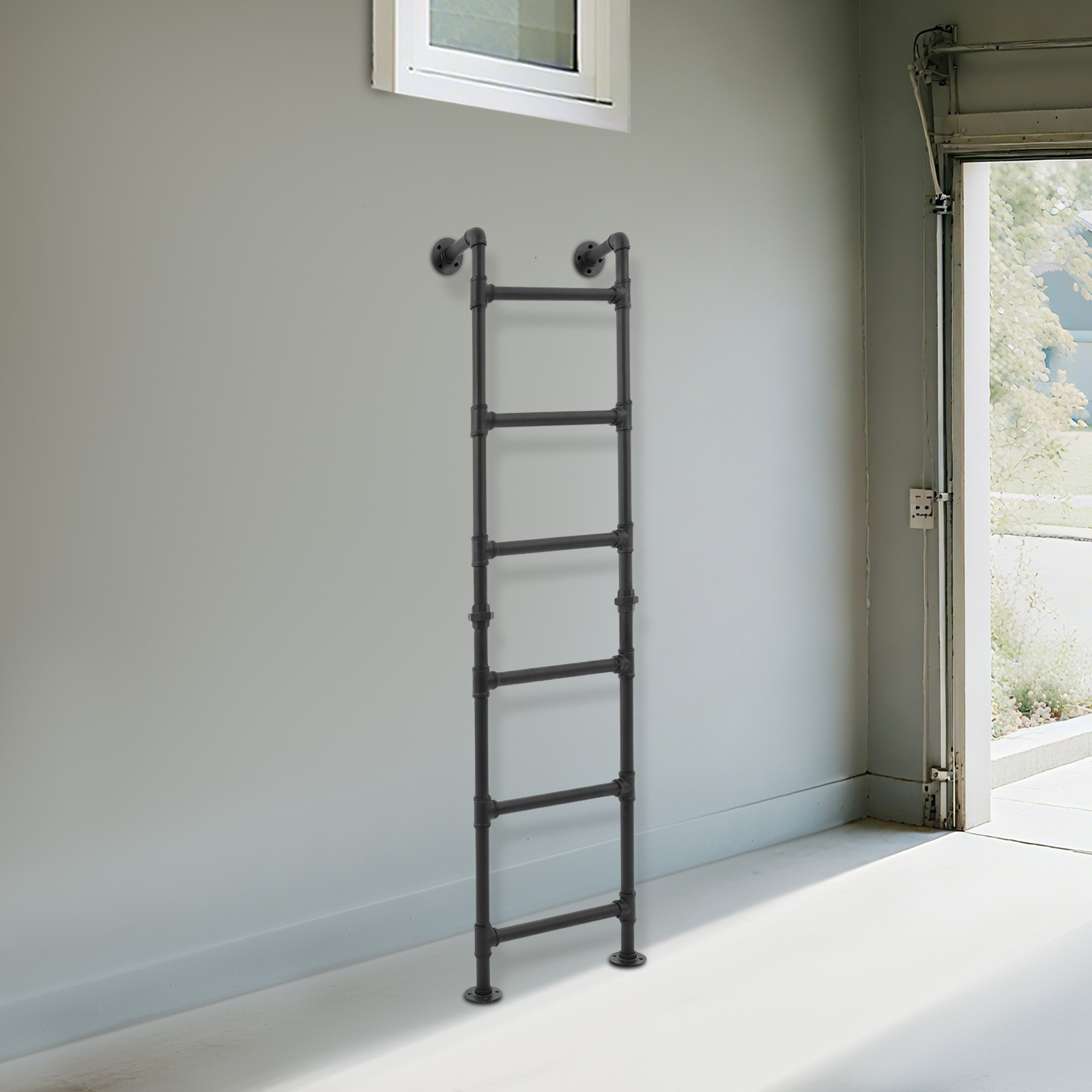 Metal Step Ladder Attic Loft Metal Wall Mounted Bed Ladder Window Well Ladder