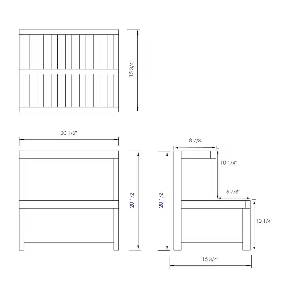 AB4402 20.5 In. X 20.5 In. Steps in Natural Wood