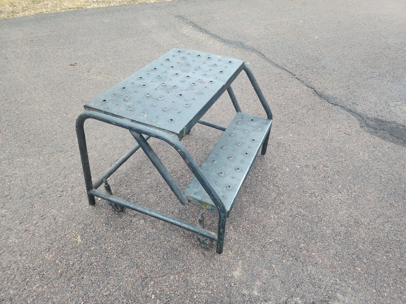 2 Step Rolling Metal Warehouse Ladder/Steps