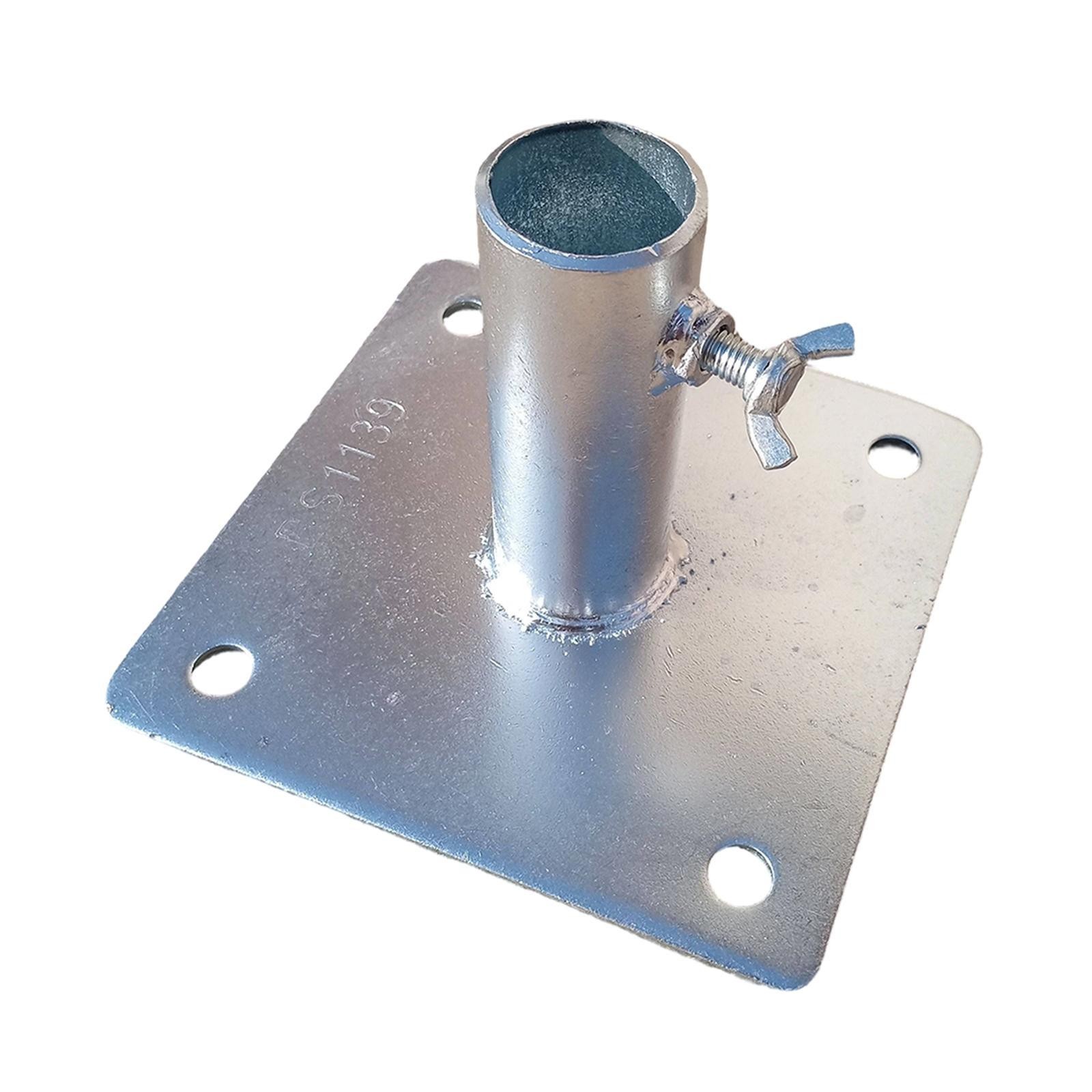 Scaffold Base Plate Welded Construction Tube Diameter 3.2cm Zinc Plated