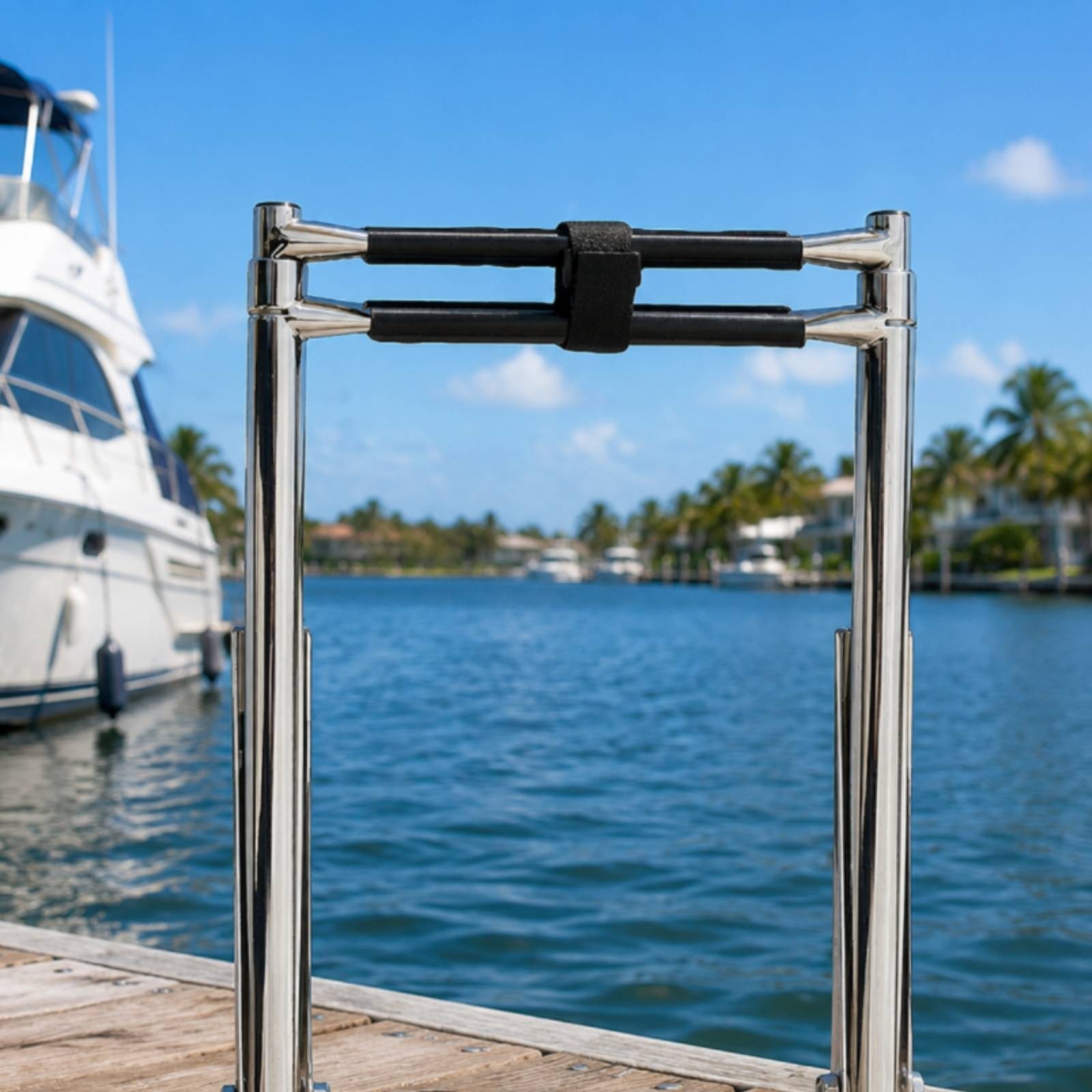 Telescoping Boat Ladder Compact Folding Boarding Ladder