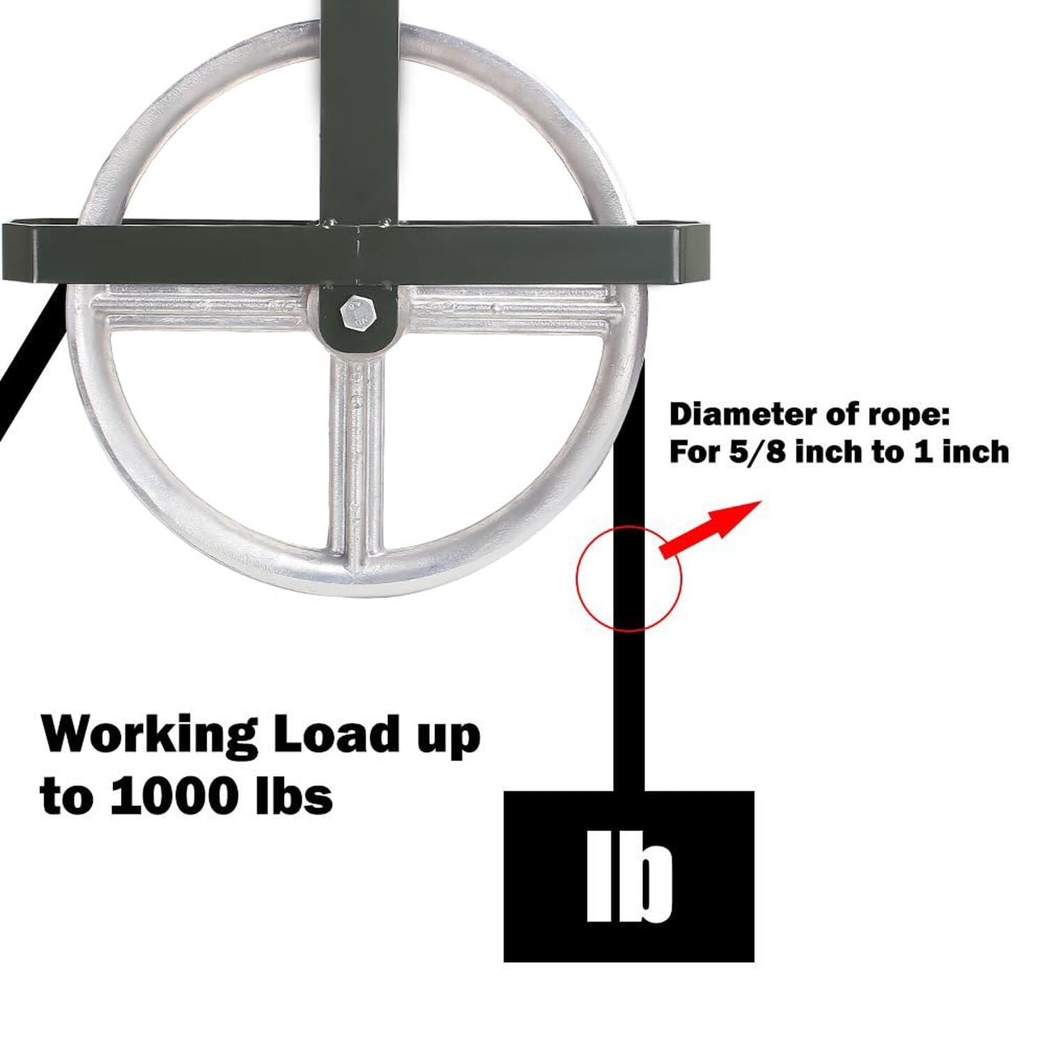 POPMOON Scaffold Hoist Pulley 12″ Scaffolding Wheels Aluminum Pul
