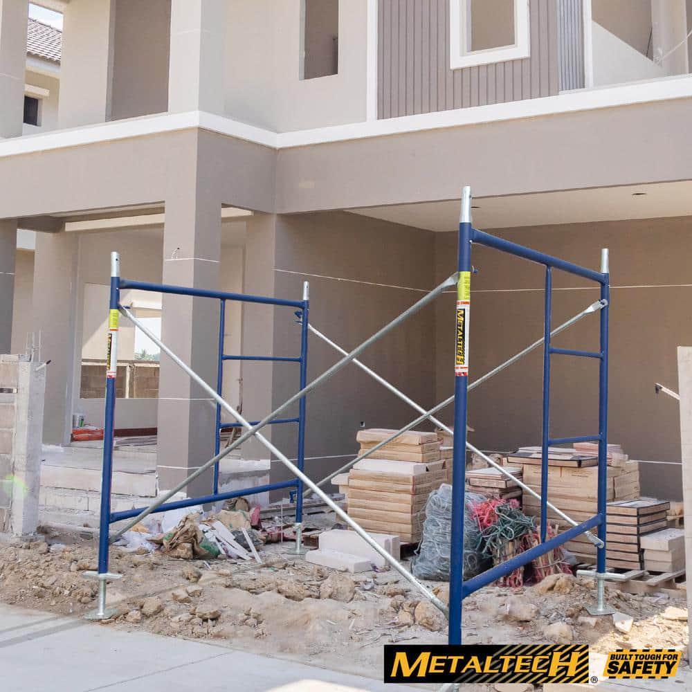 Scaffolding Set 7’x5’x5′ 1-Story Stackable Steel Mason w/ Cross Brace MetalTech