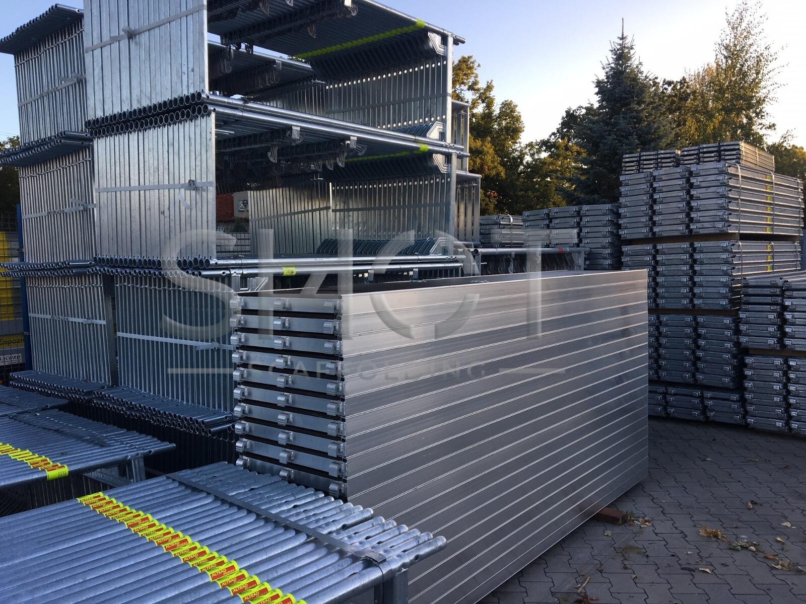 Facade scaffolding 10x15m Alu-scaff 73 no used scaffolding