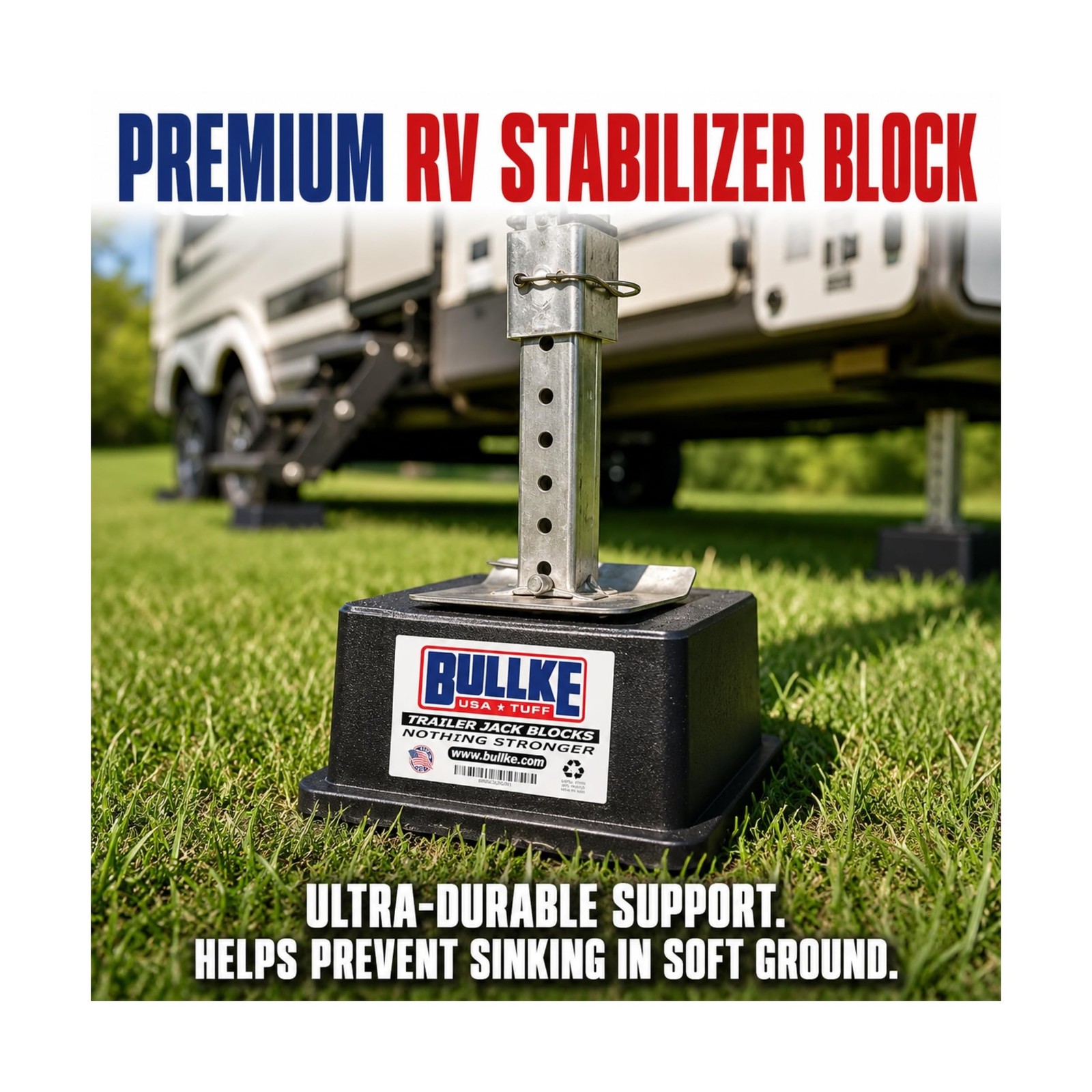 USA-Made Trailer Jack Blocks |Up to 18,000 lbs.| Heavy Duty RV Leveling & Sta…