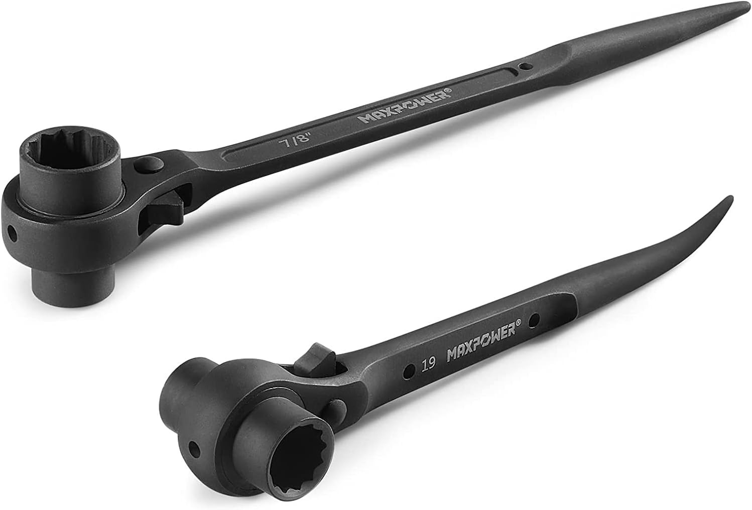Durable Alloy Steel Scaffold Wrench Set with Ratchet Mechanism – 17mm & 19mm