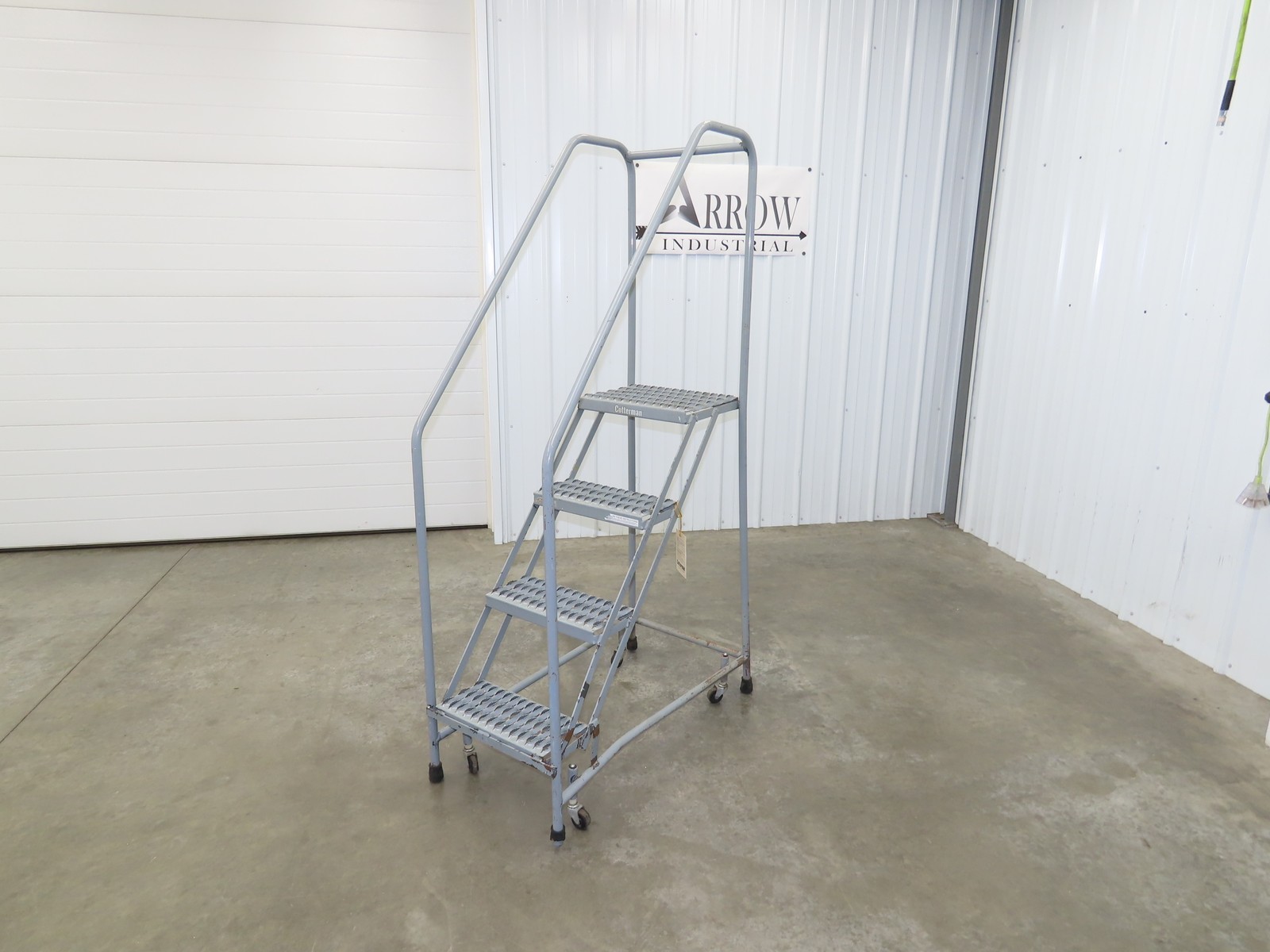 Cotterman 1204R Rolling Ladder Narrow Aisle 4 Step 12″ Platform 40″ Top Step
