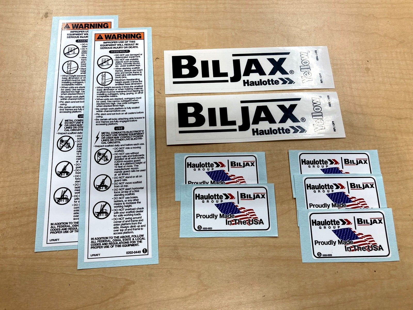 Bil jax scalfolding decals