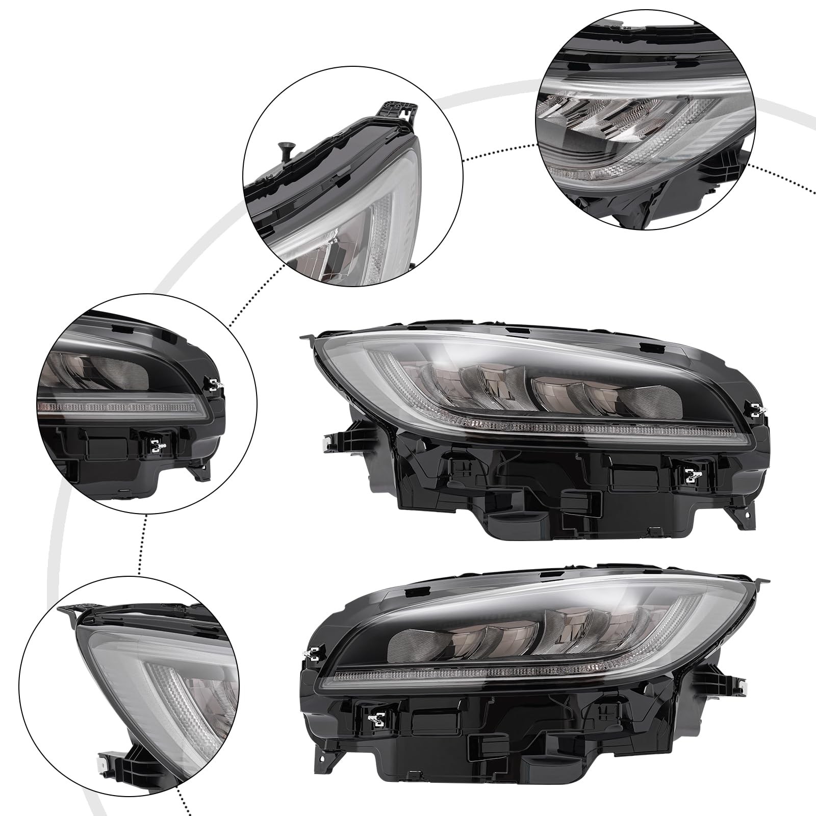 LED Headlight Bulbs 2020-22 Lincoln Corsair LH RH Projector Headlamp LJ7Z13008J