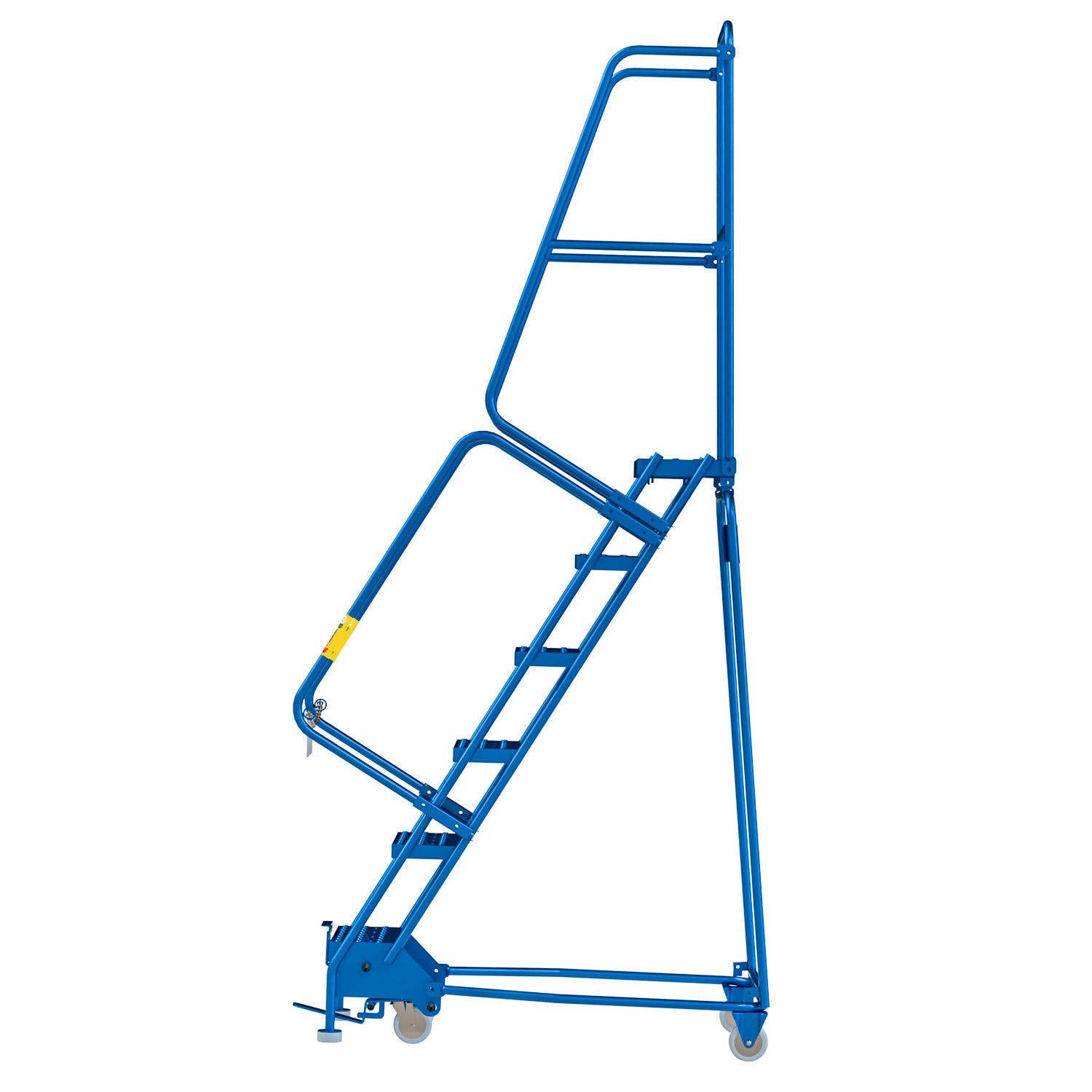 Global Industrial 6 Step Narrow Steel Rolling Ladder 16″W Perforated Step