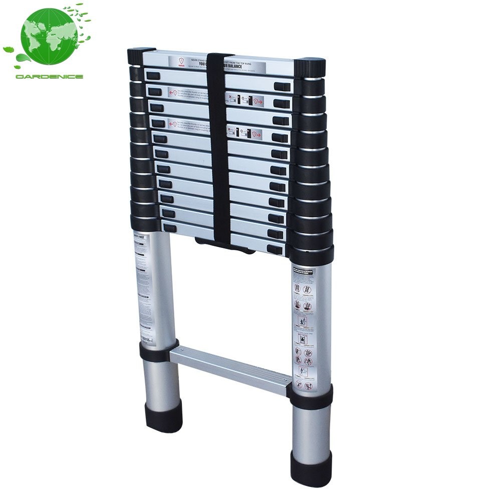 12.5 Feet Easy To Install Aluminum Telescopic Step Ladder Extension Ladder