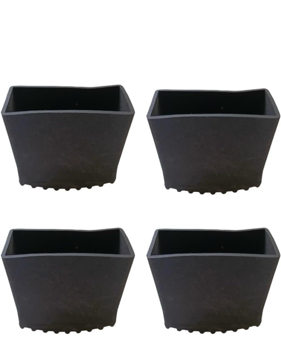4Pcs Ladder Feet Mat Non-Slip Rubber Ladder Cover Accessory Replacement Black