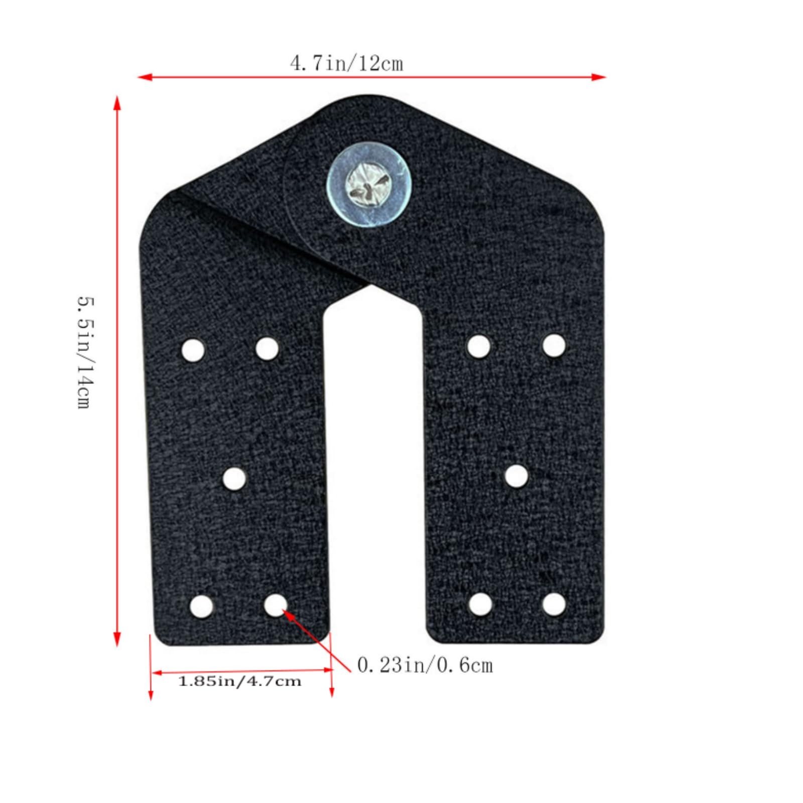 Attic Ladder Hinge Parts 5.5×4.7inch, Black