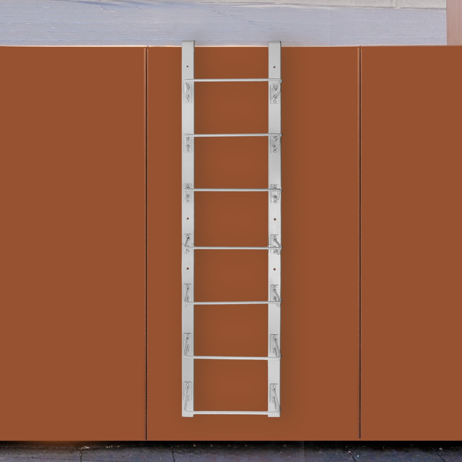 7-Steps Window Well Ladder Heavy-Duty Window Well Ladder Egress Ladder 300kg
