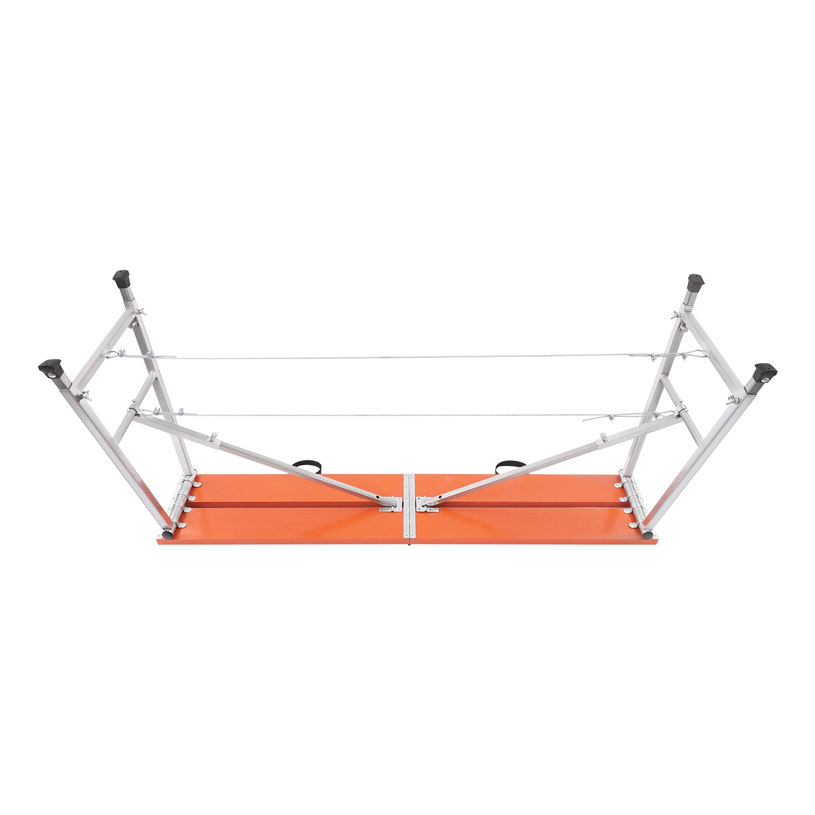 Adjustable Height Folding Aluminum Work Platform, Portable Scaffolding Ladder