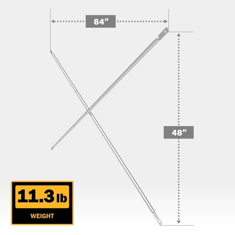 7 Ft. X 4 Ft. Galvanized Steel Sectional Cross Brace for Exterior Scaffolding
