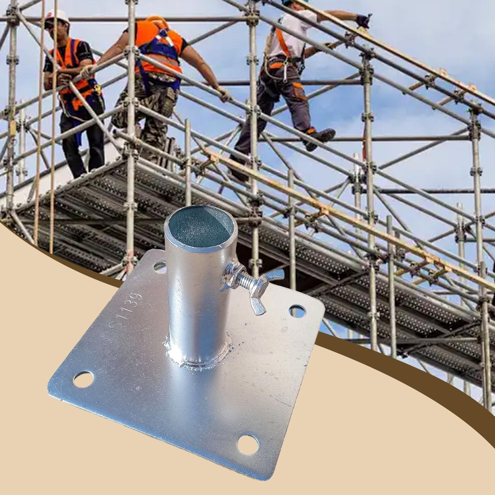Scaffold Base Plate Spare Parts Simple Installation Sturdy Structure 15cm x 15cm