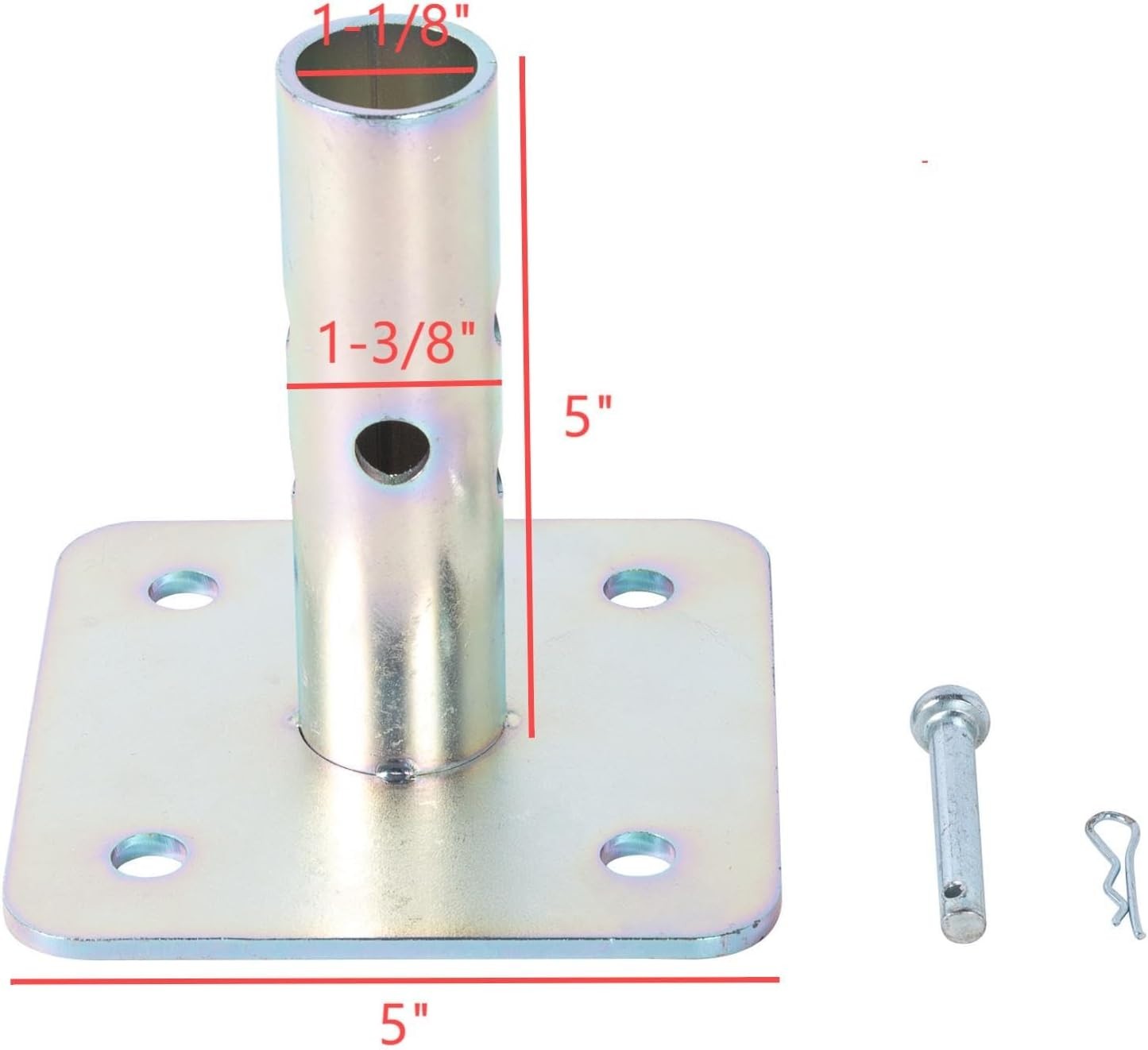 Reliable Galvanized Base Plates for Scaffolding – 4 Pack