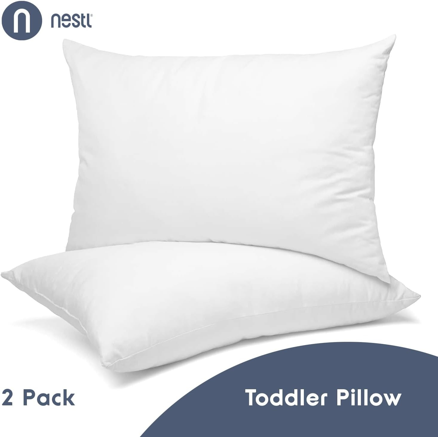2 Pack Toddler Pillow for Sleeping 13 X 18, Small Kids Pillow for Travel, Car, S