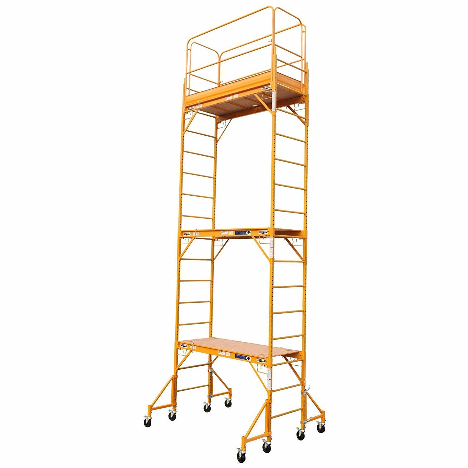 18FT BAKER PERRY STYLE SCAFFOLD W / GUARD & OUTRIGGERS