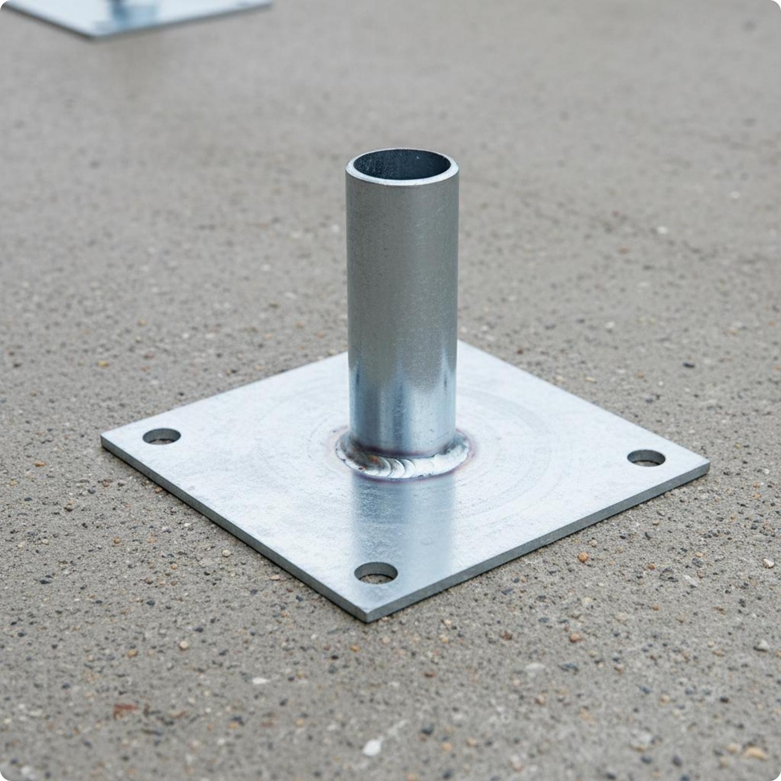 Galvanized Scaffold Socket Base Welded Scaffolding Footing Plate Mounting Holes