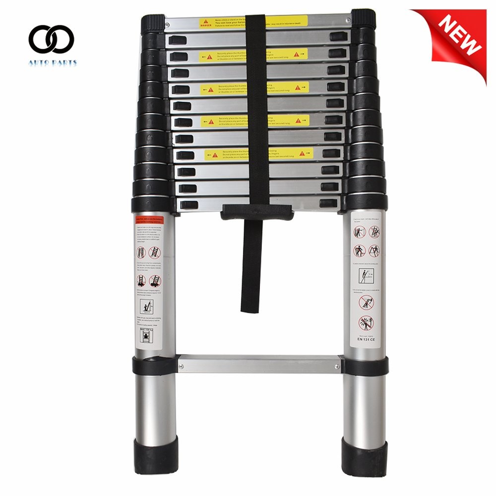 Aluminum Multi Purpose Telescopic Extension Ladder Heavy Duty Step Ladder 12.5FT