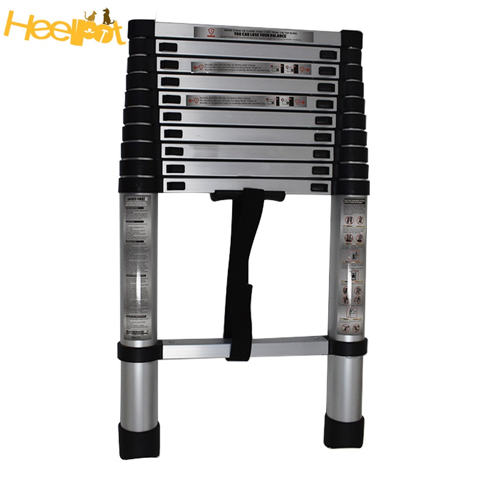 12.5FT 330Lbs Safe And Stable Design Extension Ladder Aluminum Step Ladder
