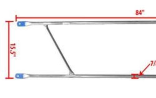 7’x15″ Galvanized Steel Frame Scaffolding Guard Rail Side Panel Platform Support