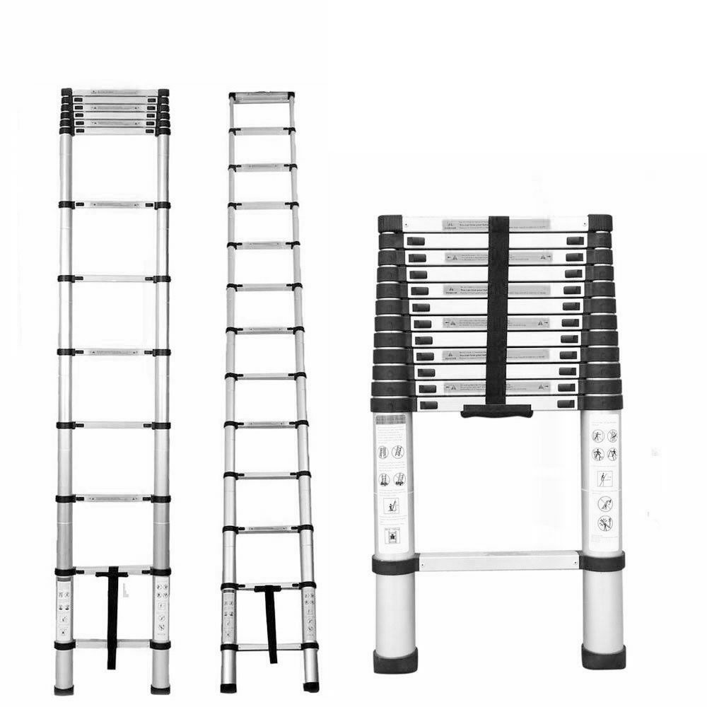 10.5FT Step Ladder Extension Telescoping Lightweight Portable Telescopic Ladders