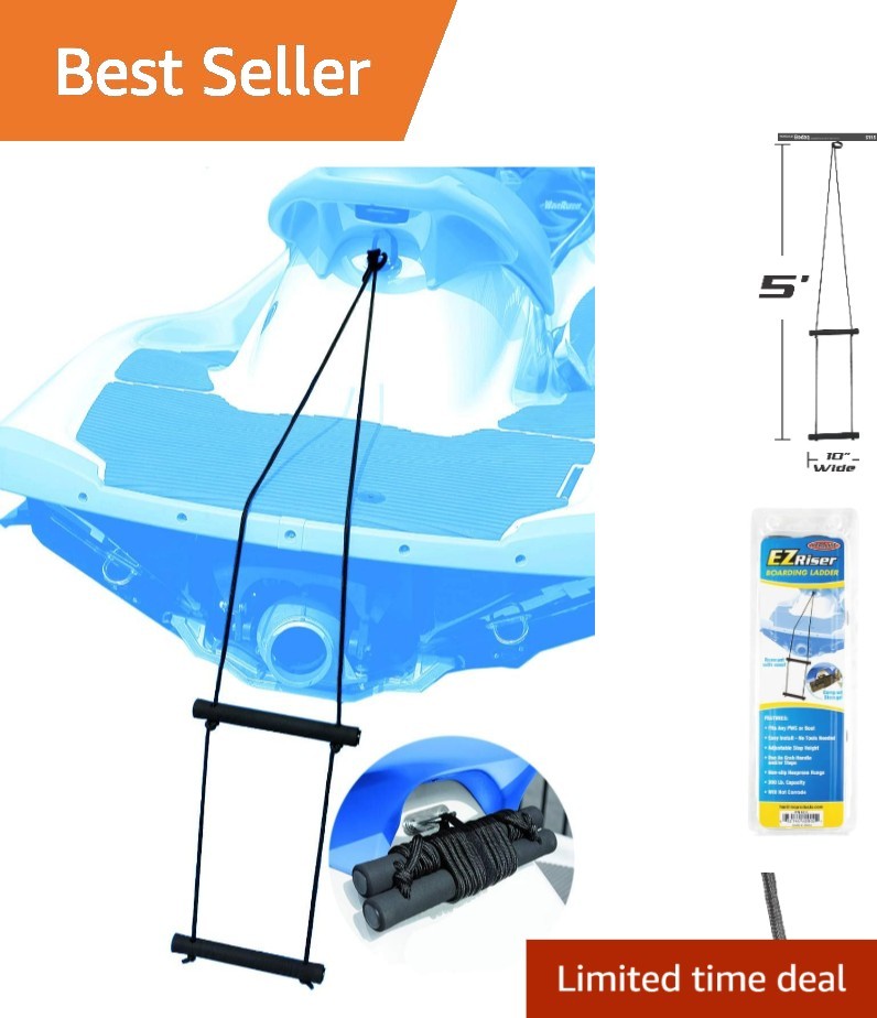 Compact EZ Riser Boarding Ladder – Universal Fit for Safe Watercraft Re-boarding