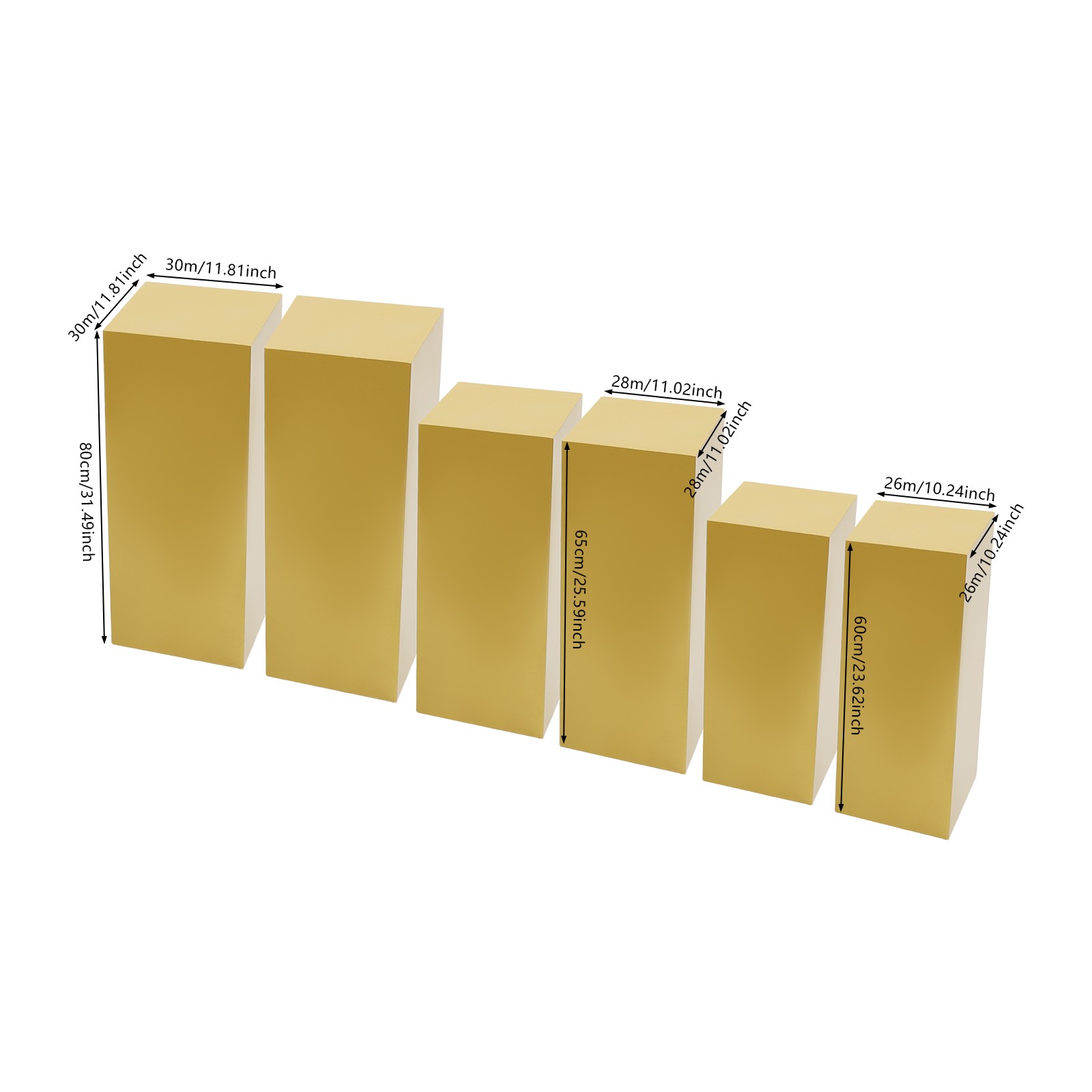 6 PCS Display Pedestal Stand, Metal Display Pedestal Stands for Birthday Party