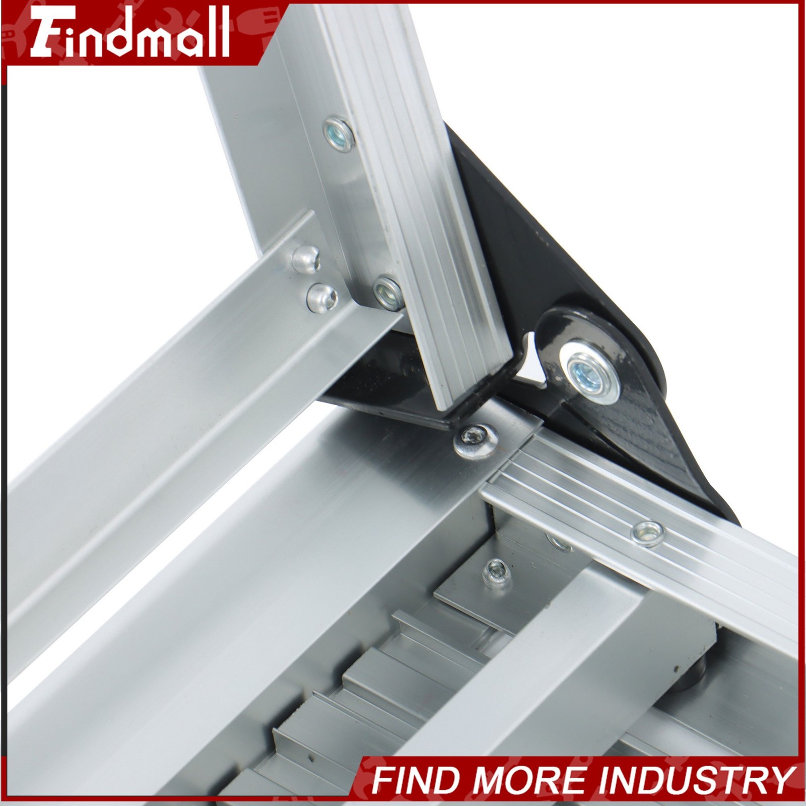 Findmall Aluminum Step Stool Non-slip Folding Work Platform 330lb Drywall Ladder