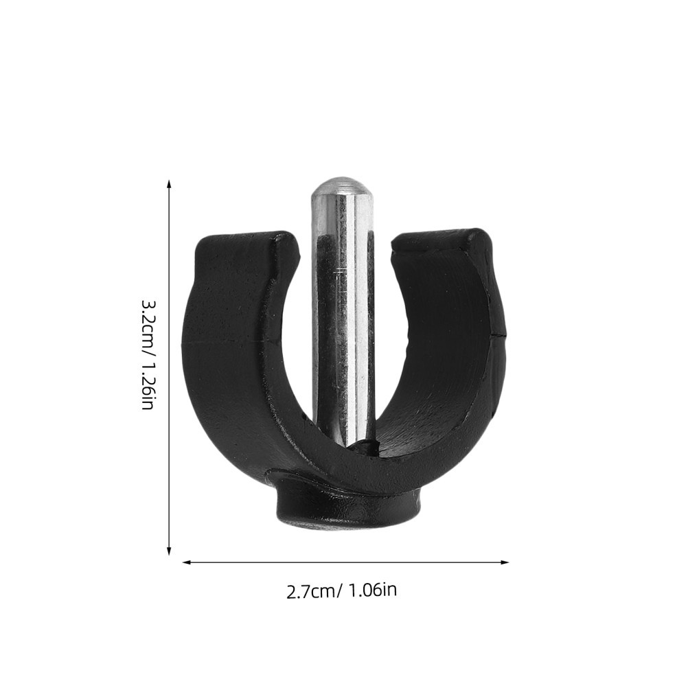 12Pcs Durable C Clamps for Cane Black ABS Steel Walking Stick Pin Locks