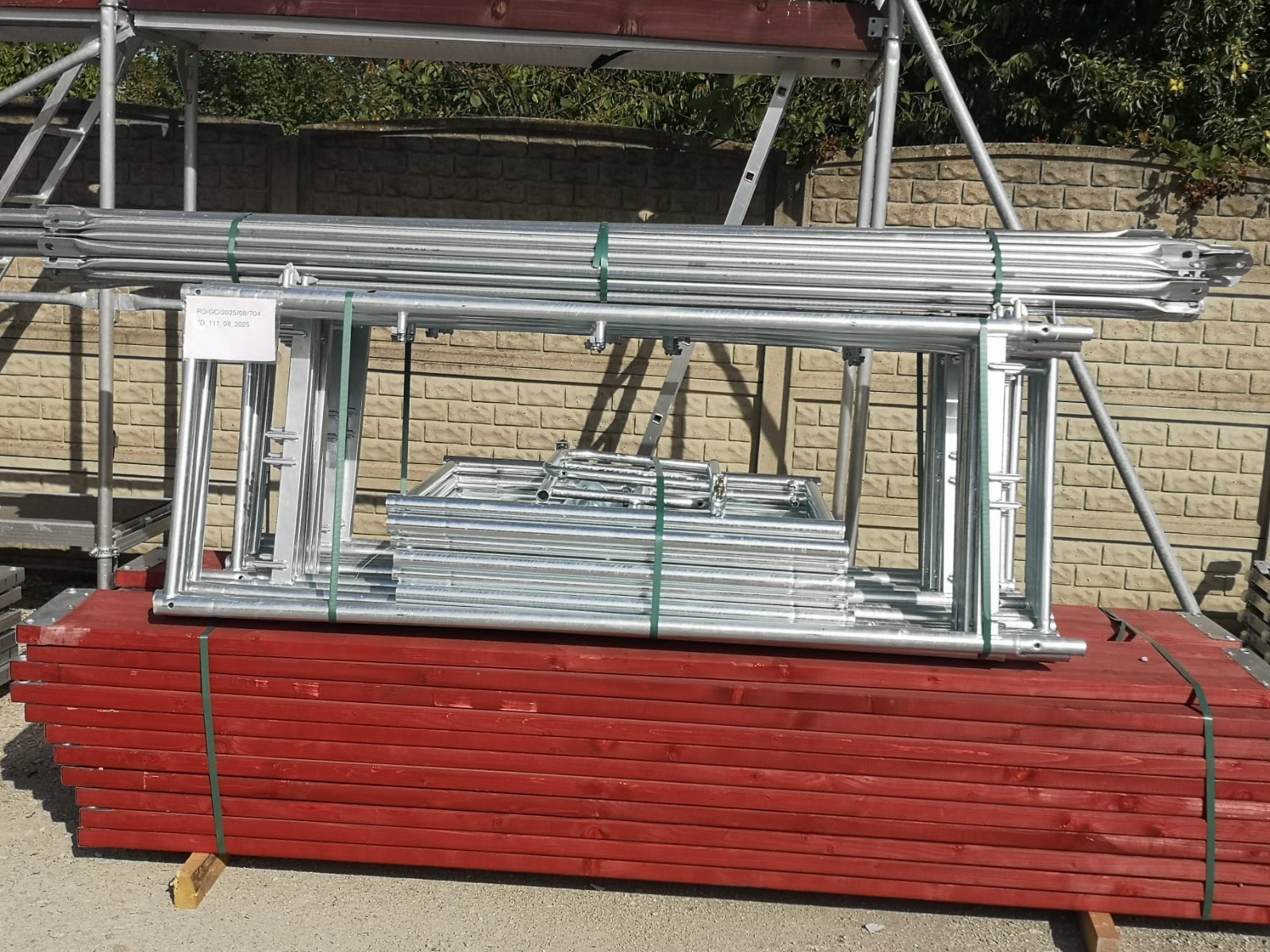 Scaffolding set for facade 110 m2 WOODEN FLOOR 2.5 m scaff 74 FREE SHIPPING
