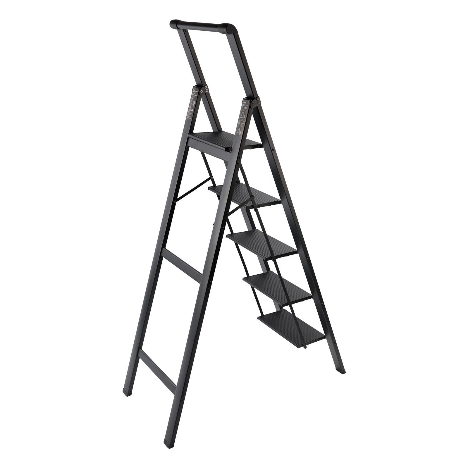 🪜5 Step Ladder, Foldable Step Stool, Aluminum Step Ladder with Anti-Slip Pedal