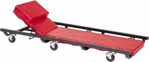 6 Wheel Steel Creeper with Adjustable Headrest, 40″ Long x 4.55″ High x 16″ Wide
