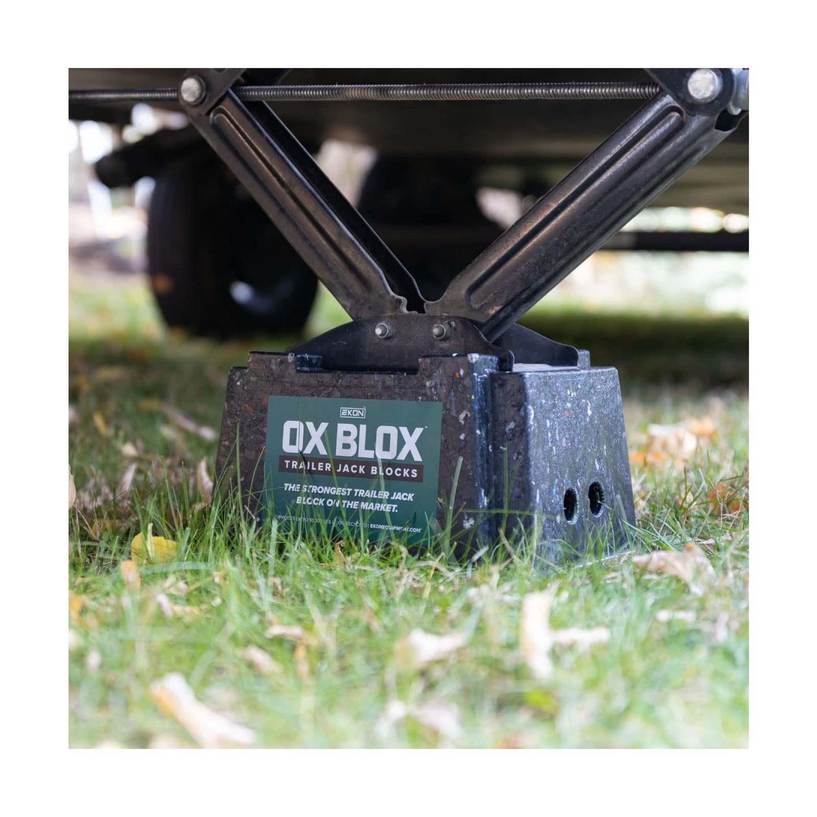 4-Pack OX BLOX Heavy Duty Trailer Jack Block – Made in USA RV Leveling Blocks…