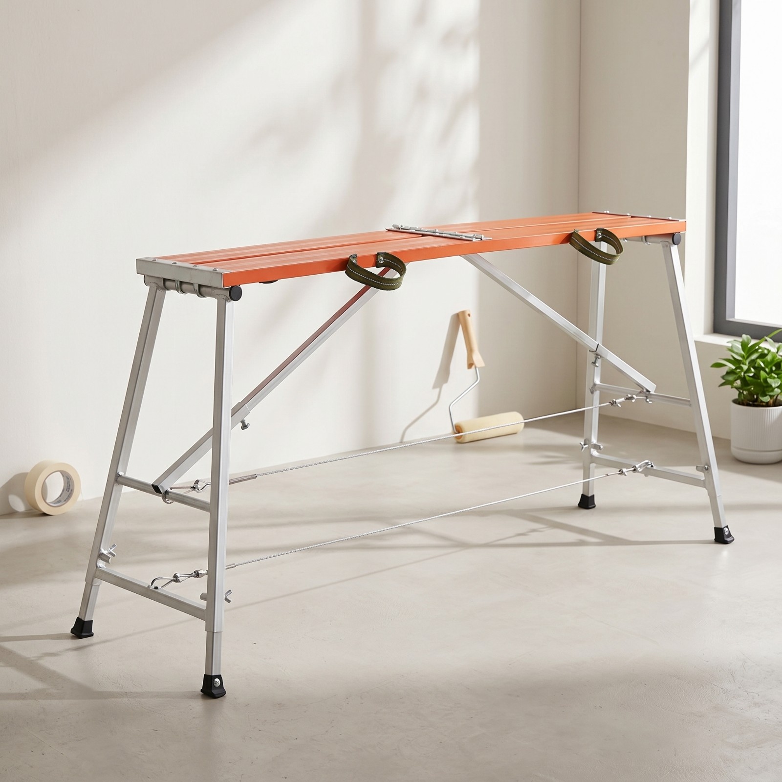 Portable Work Stage Aluminum-Alloy Scaffold with Carry Handles Foldable