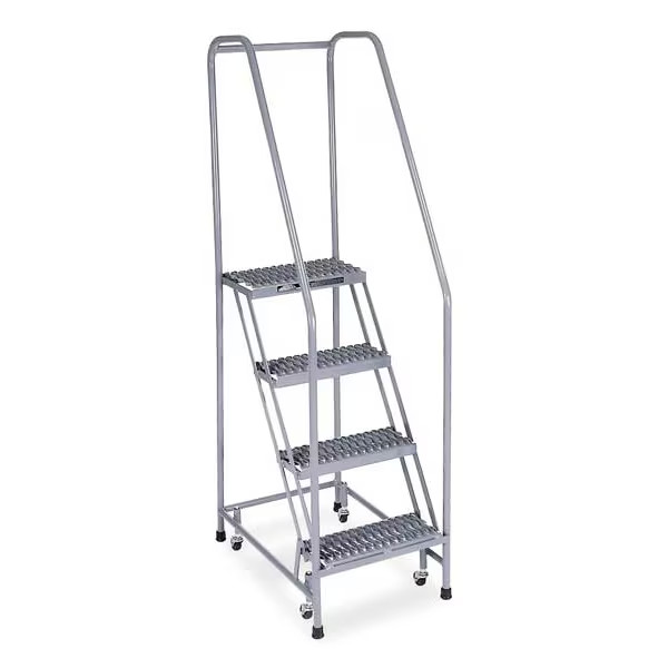 Cotterman 70 in H Stainless Steel Rolling Ladder 1004R1820A3E10B3 SS P6 p8
