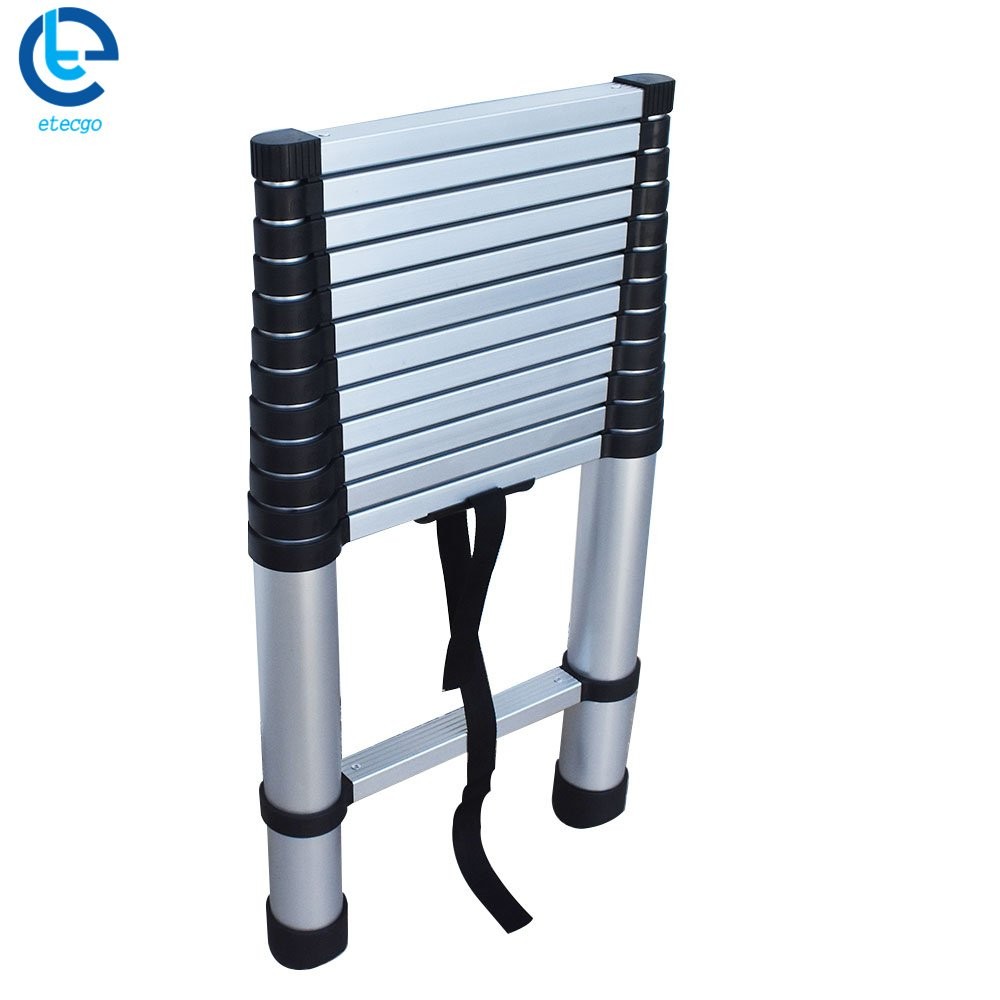 12.5 Feet Aluminum Flexible Expansion Telescopic Step Ladder Extension Ladder