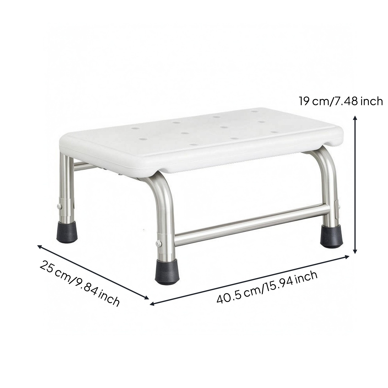 Medical Footstep Stool Rounded Corners Medical Care Furniture Padded-Looking