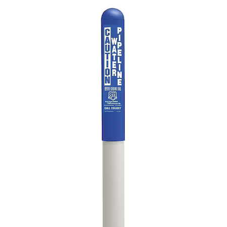 Tapco 113784B Utility Dome Marker, Round, , Thermoplastic Polymer Blue/White,