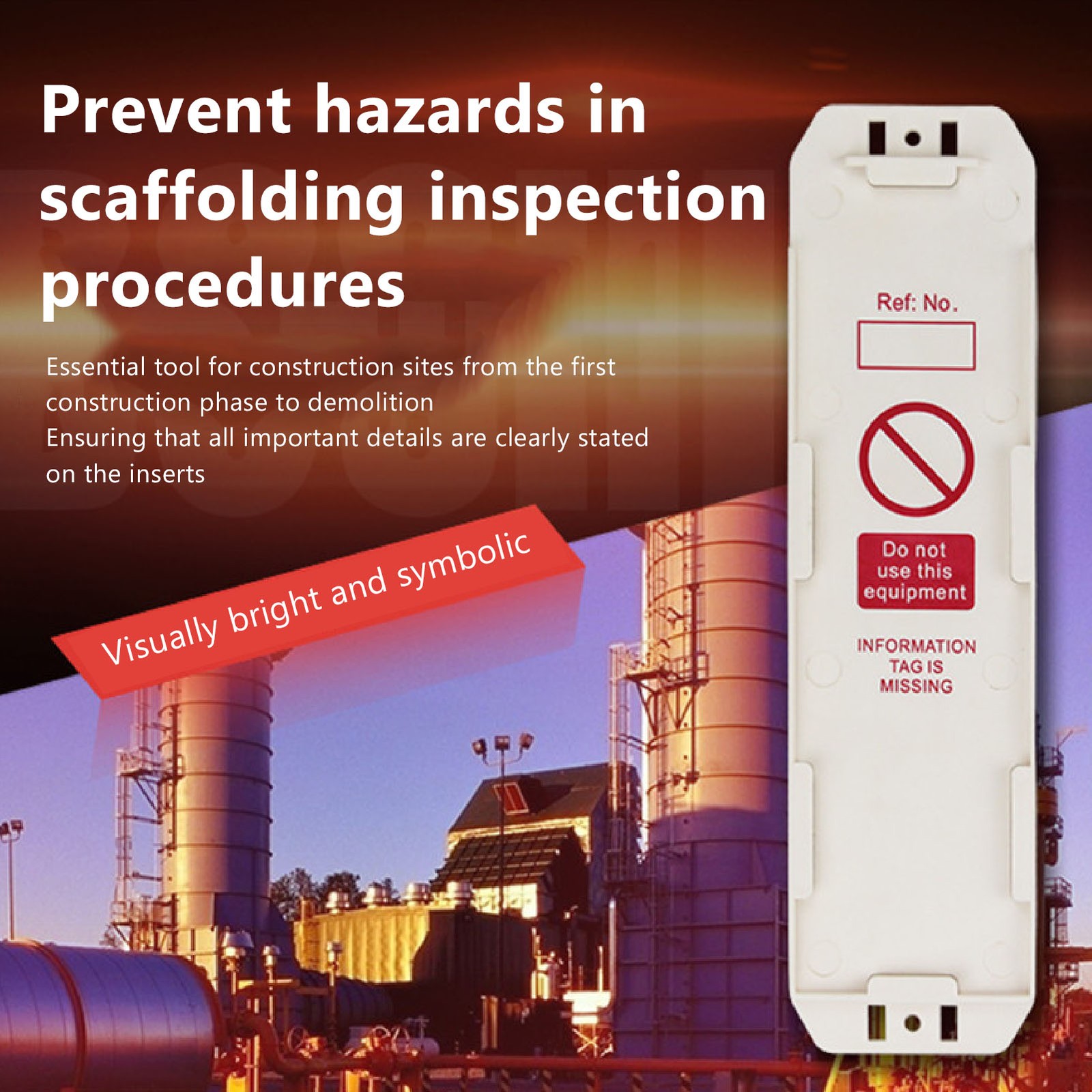 10Pcs Scaffold Tag Holder Durable For Safety Inspection