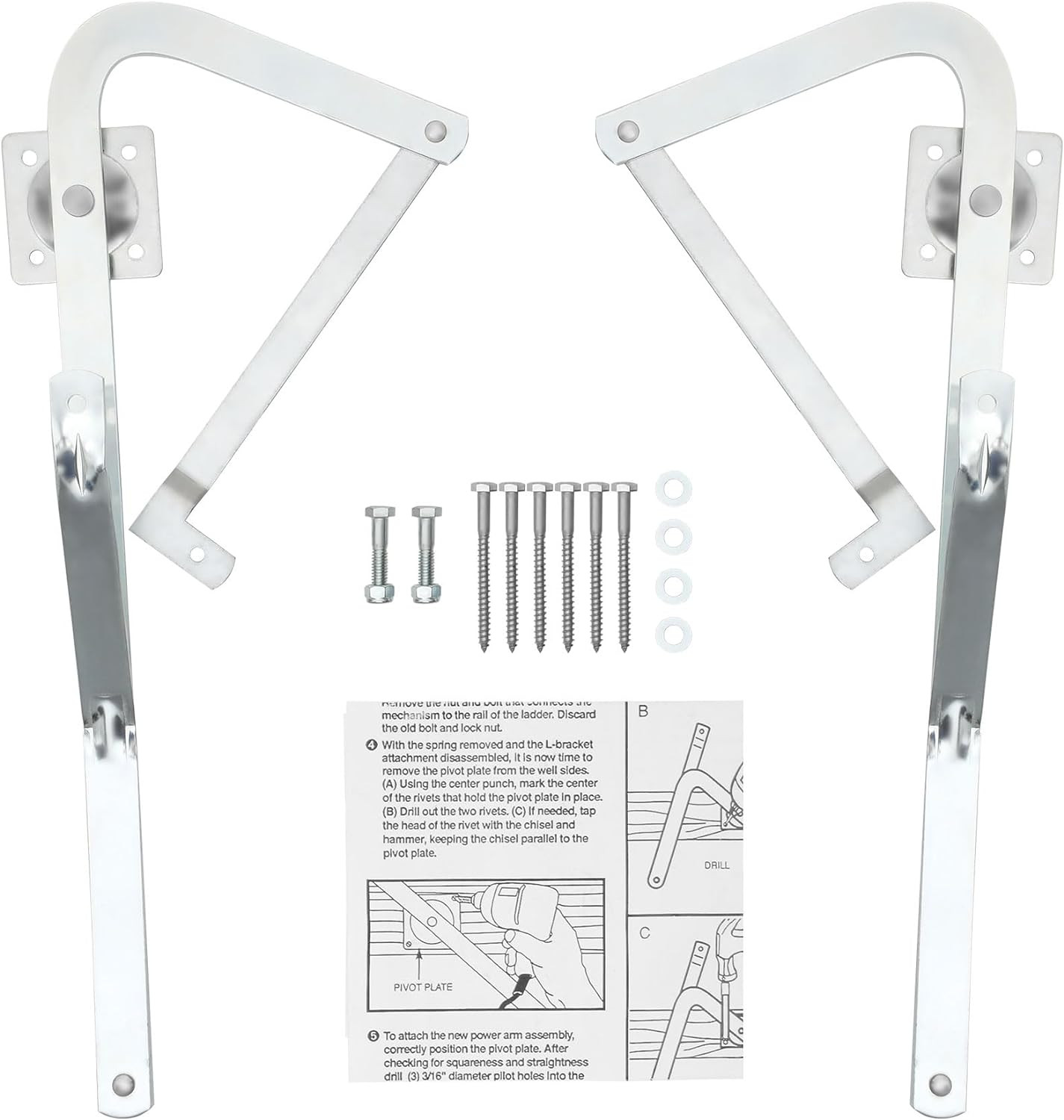 Attic Ladder Hinge Arms Compatible with Werner Mk5, WU2210, W2208, W2210, Suitab