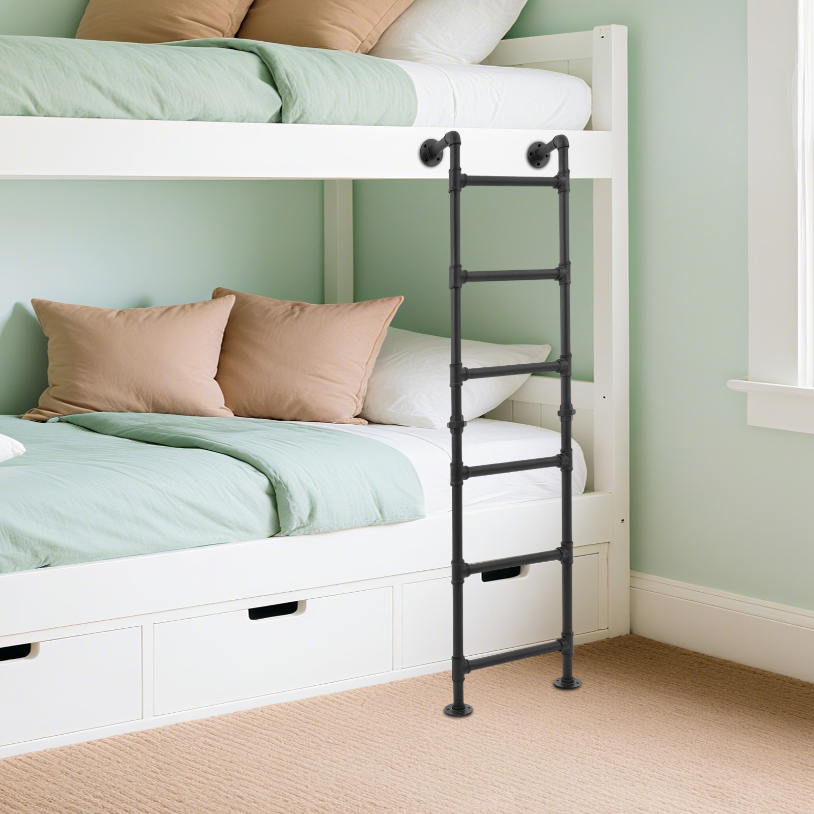 Metal Step Ladder Attic Loft Metal Wall Mounted Bed Ladder Window Well Ladder