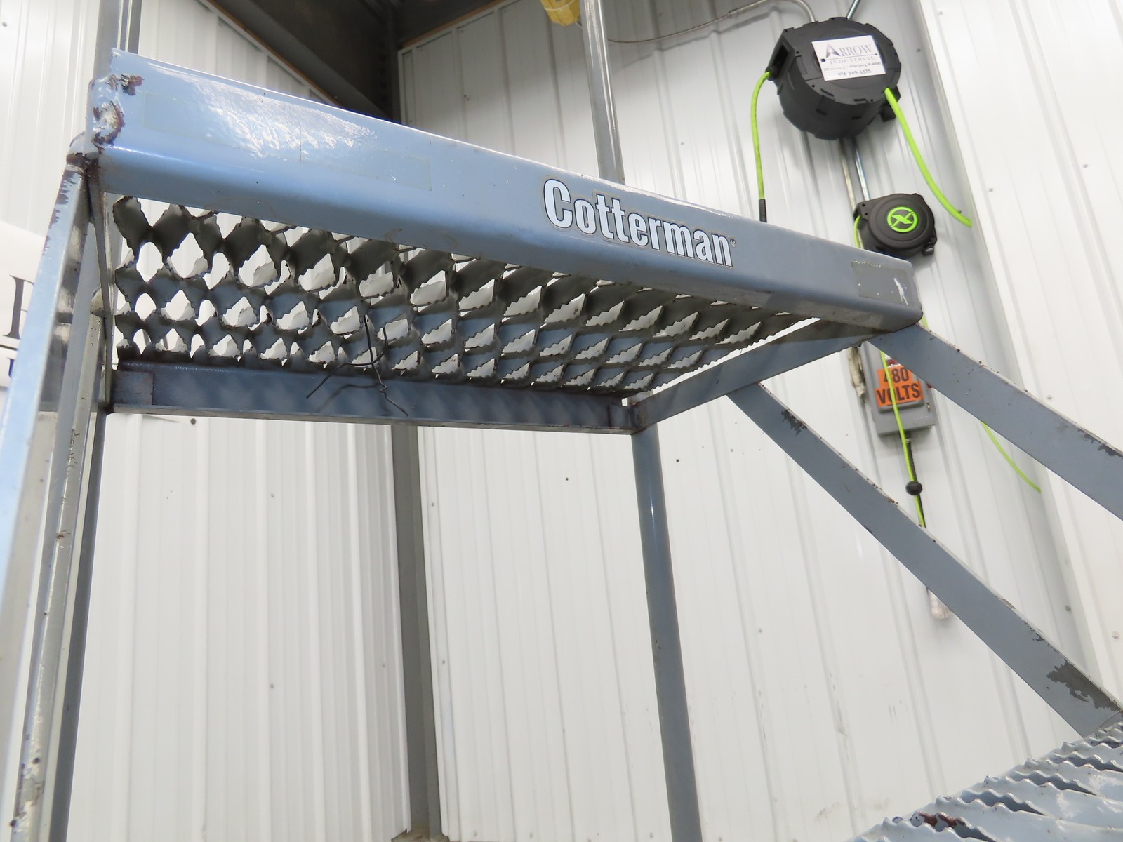 Cotterman 1204R Rolling Ladder Narrow Aisle 4 Step 12″ Platform 40″ Top Step